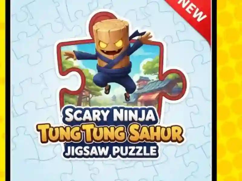 Žaidimas Baisus ninja Tung Tung Sahur jigsaw dėlionė internete