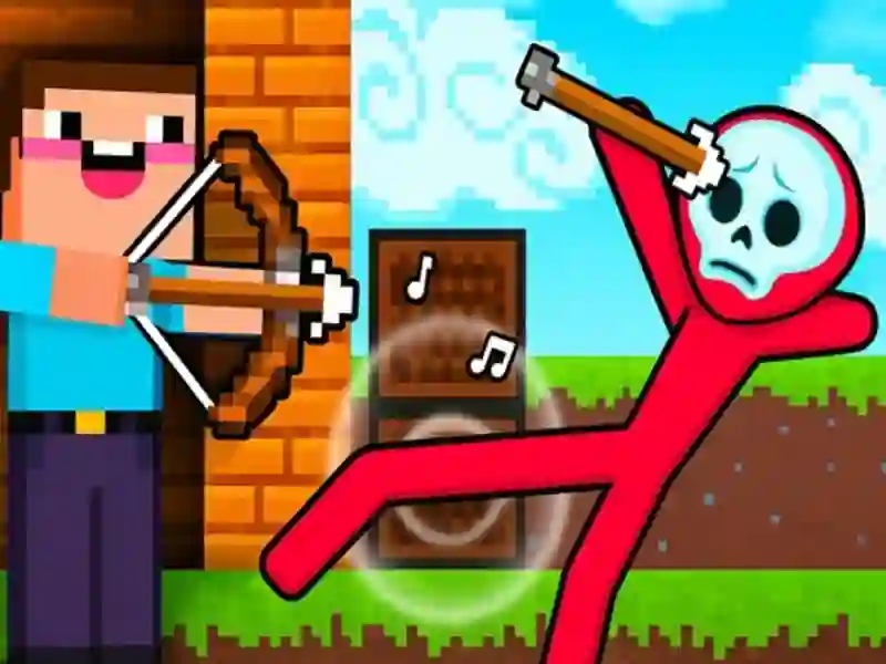 Žaidimas Noob Archer vs Stickman Zombie internete