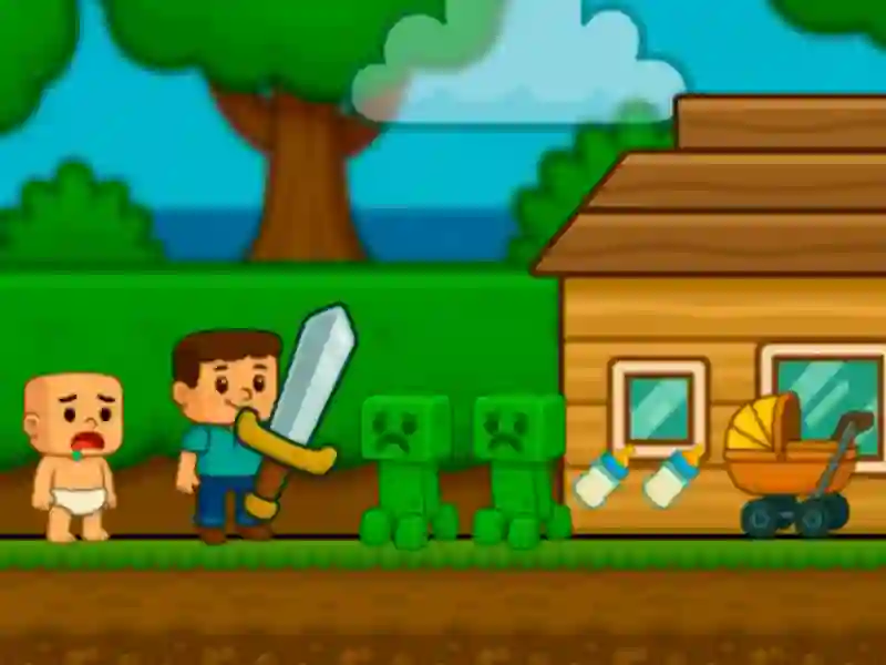 Žaidimas Kūdikio noobas! Steve'as internete