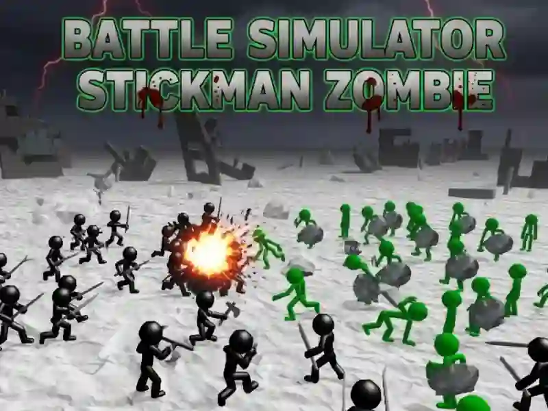 Žaidimas Mūšio simuliatorius Stickman Zombie internete