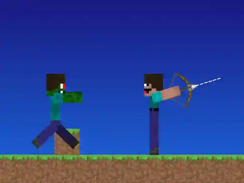 Žaidimas „Noob vs Pro“, bet „Archers Minecraft“ internete