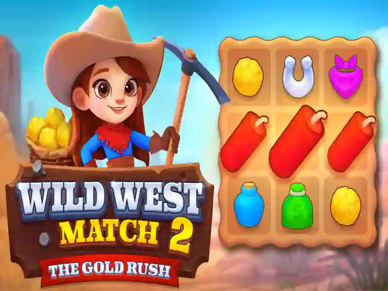 Žaidimas „Wild West 2 Match“: „Auksinis skubėjimas“ internete