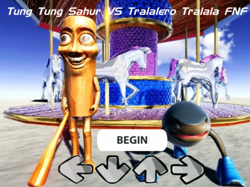 Žaidimas Tung Tung Sahur vs Tralalero Tralala FNF internete