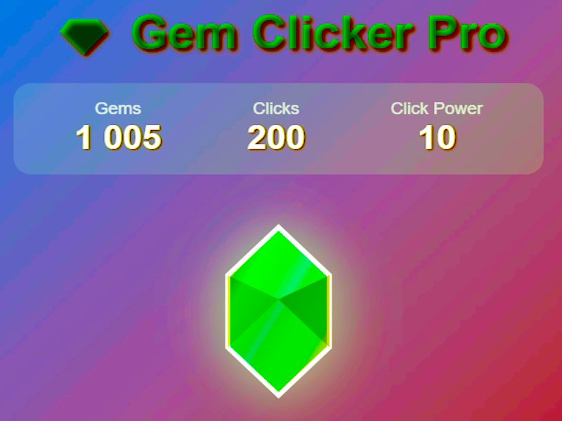 Žaidimas „Gem Clicker Pro“ internete