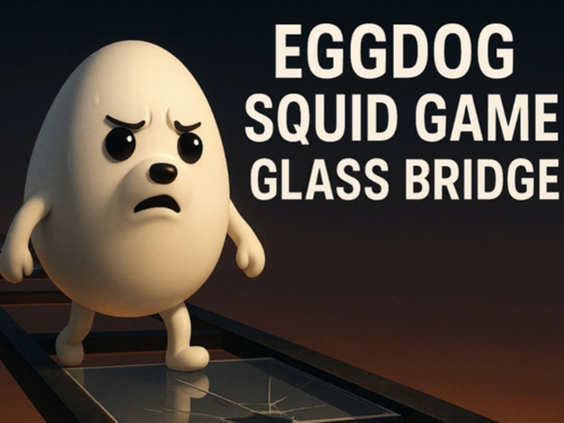 Žaidimas „Eggddog“ kalmarų žaidimo stiklo tiltas internete
