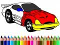 Žaidimas Atgal į mokyklą: Raudonųjų automobilių spalvinimas internete