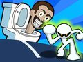 Žaidimas Stickman prieš Skibidi Tualetą internete