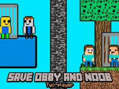 Žaidimas Išsaugok Obby ir Noob Du Žaidėjai internete