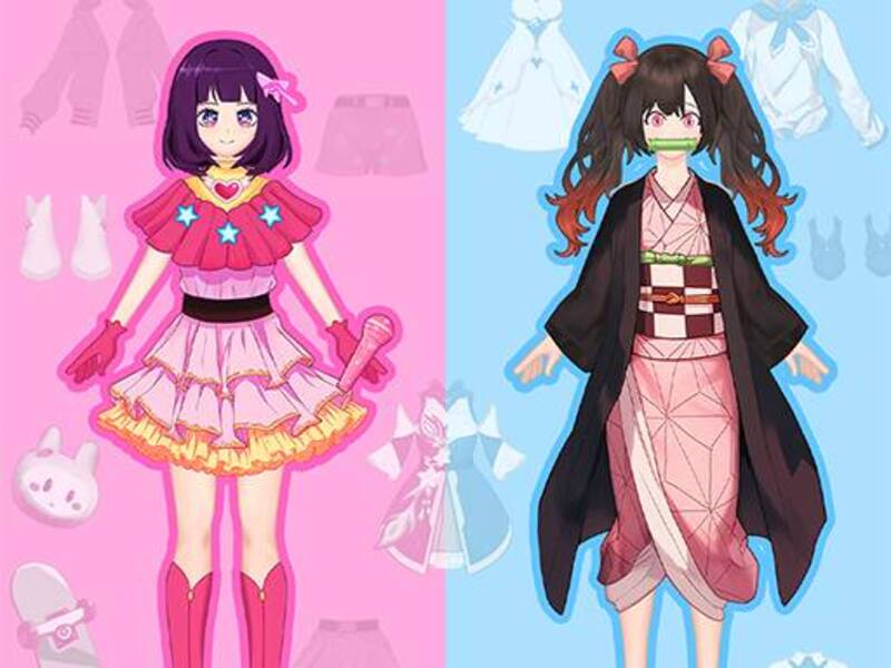 Žaidimas Anime lėlė- „pasidaryk pats“ cosplay mergina internete