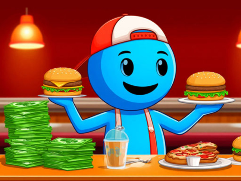 Žaidimas Restorano treniruoklis: „Burgers & Pizza“ internete