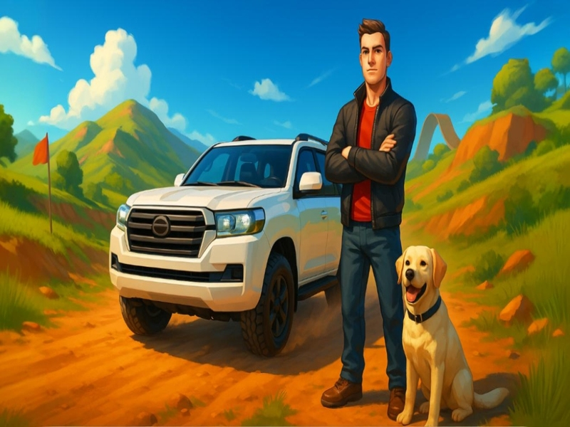 Žaidimas „Land Cruiser“ visureigio vairuotojas internete