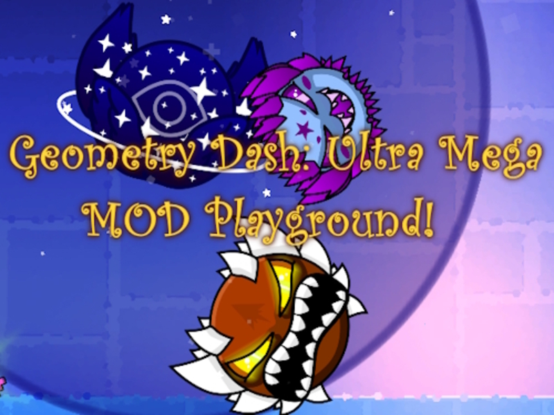 Žaidimas Geometrijos brūkšnys: „Ultra Mega Mod“ žaidimų aikštelė! internete