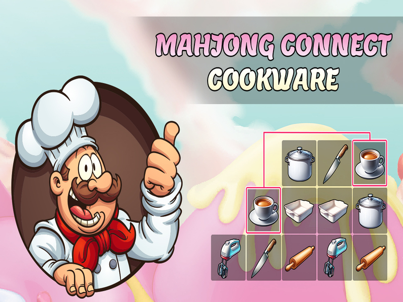 Žaidimas „Mahjong Connect“ virtuvės reikmenys internete