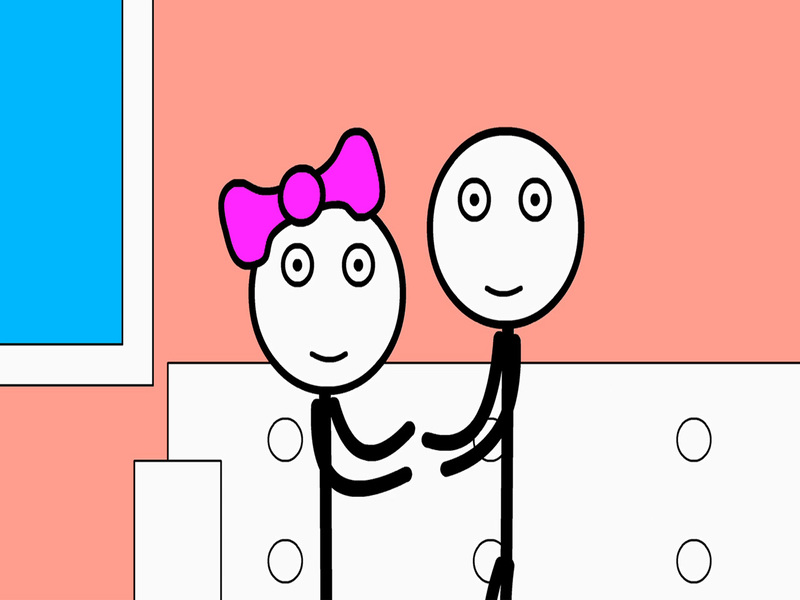 Žaidimas Sticko kalėjimas ir meilė internete
