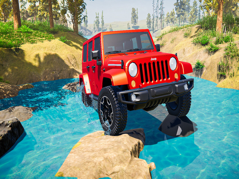 Žaidimas „Offroad Jeep“ žaidimų simuliatorius internete
