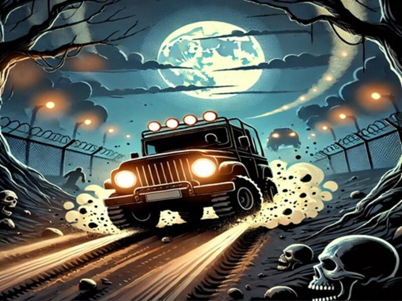 Žaidimas Lenktynių automobilis naikina zombį internete