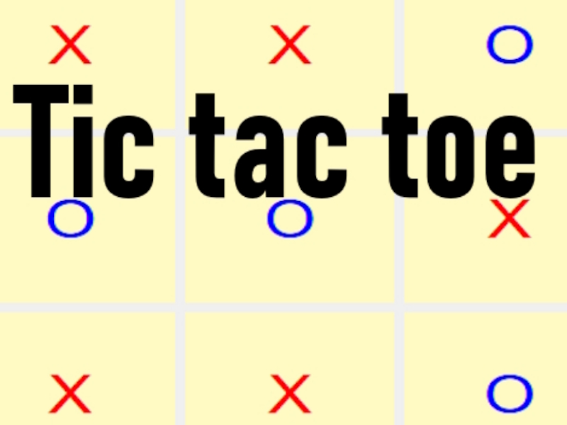 Žaidimas Tic tac toe internete