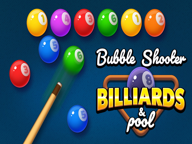 Žaidimas „Bubble Shooter“ biliardo ir baseino internete