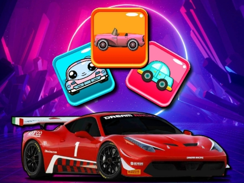 Žaidimas Prijunkite 2 automobilius internete