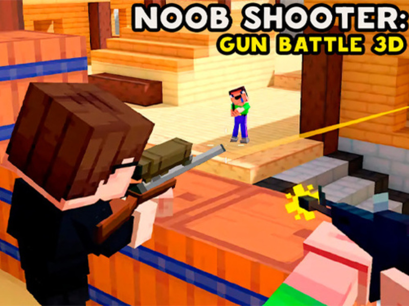 Žaidimas „Noob Shooter“: „Gun Battle 3D“ internete