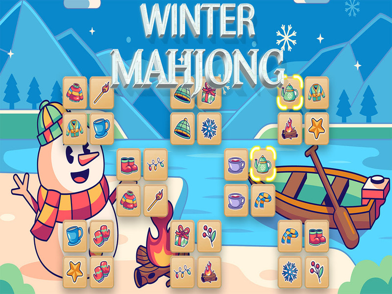 Žaidimas Žiema Mahjong internete