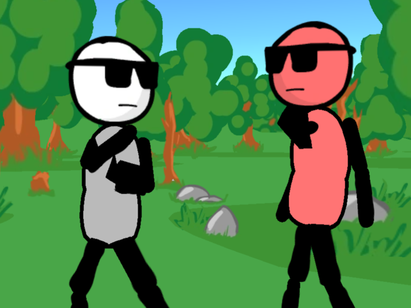 Žaidimas „Stickman“ pistoletas- mažiau kovos internete