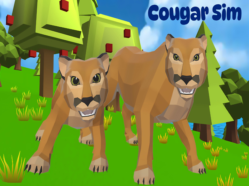 Žaidimas „Cougar Simulator“: didelės katės internete