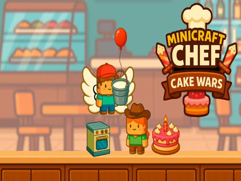 Žaidimas „Minicraft Chef Cake Wars“ internete